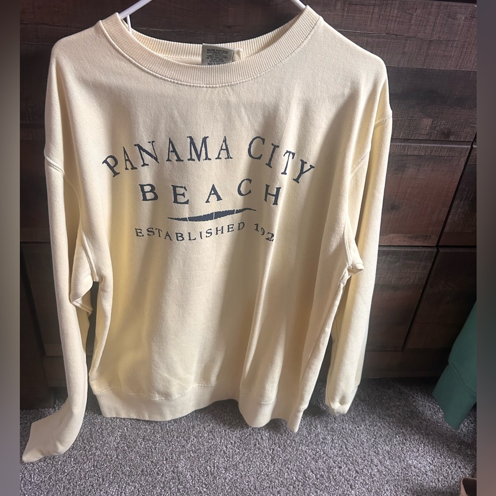 Women’s Pale Yellow Panama City Beach Sweashirt